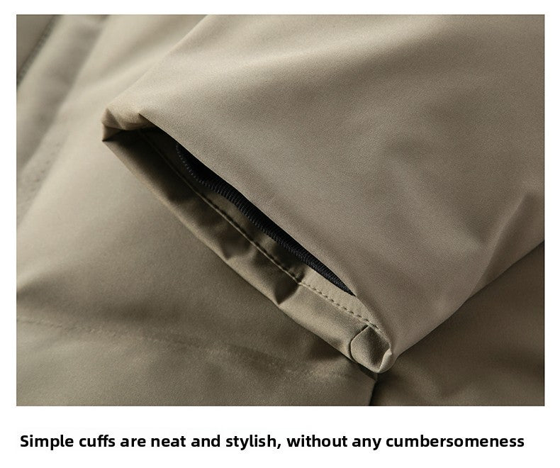 Top Grade ??????Men's Stand Collar Parka Jacket Windbreaker Coats Bubble Puffer Outerwear for Young Adults?????????????????