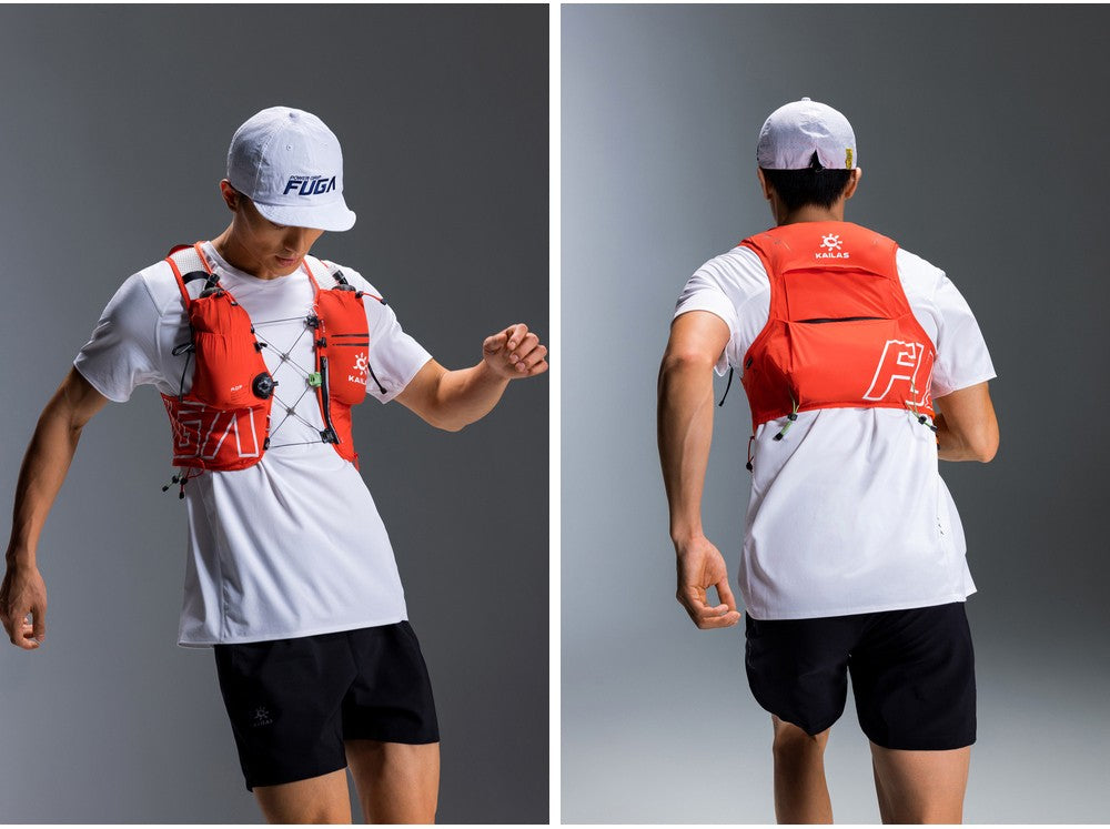 KAILAS FUGA AIR 8L Unisex Travel Marathon Trail Running Hiking Cycling Backpacks  with Dual Soft Water Bottles KA2554005