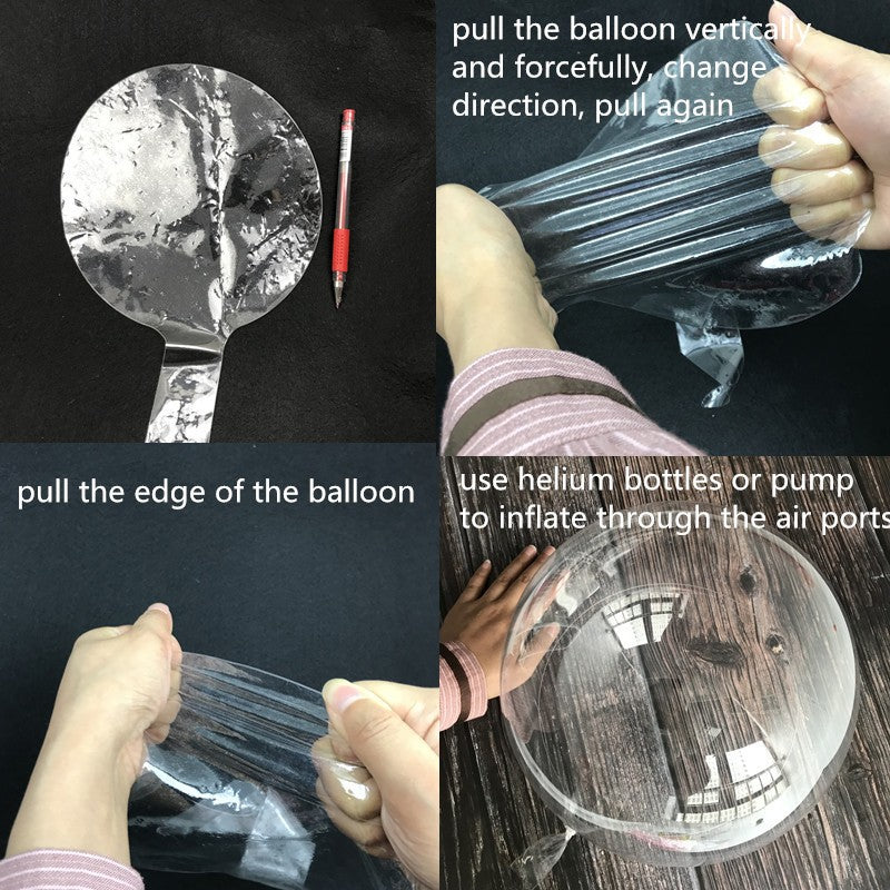 12/20/24/36inch Transparent Bobo Balloons DIY Wedding Birthday Party Decoration Can Be Filled PVC Bubble Balloon