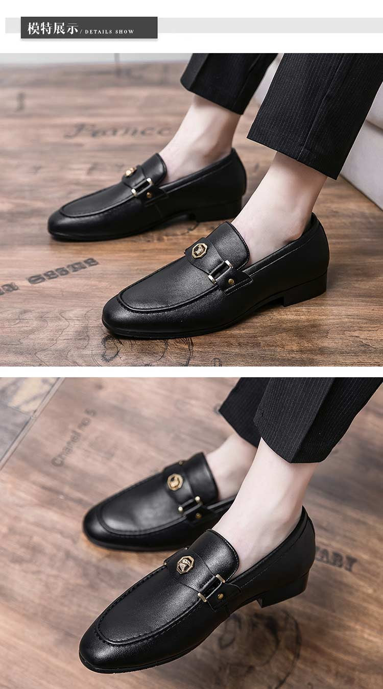New Black Loafers Men Slip-On Round Toe Fashion Mens Dress Shoes Free Shipping Wedding Shoes for Men Size 38-47