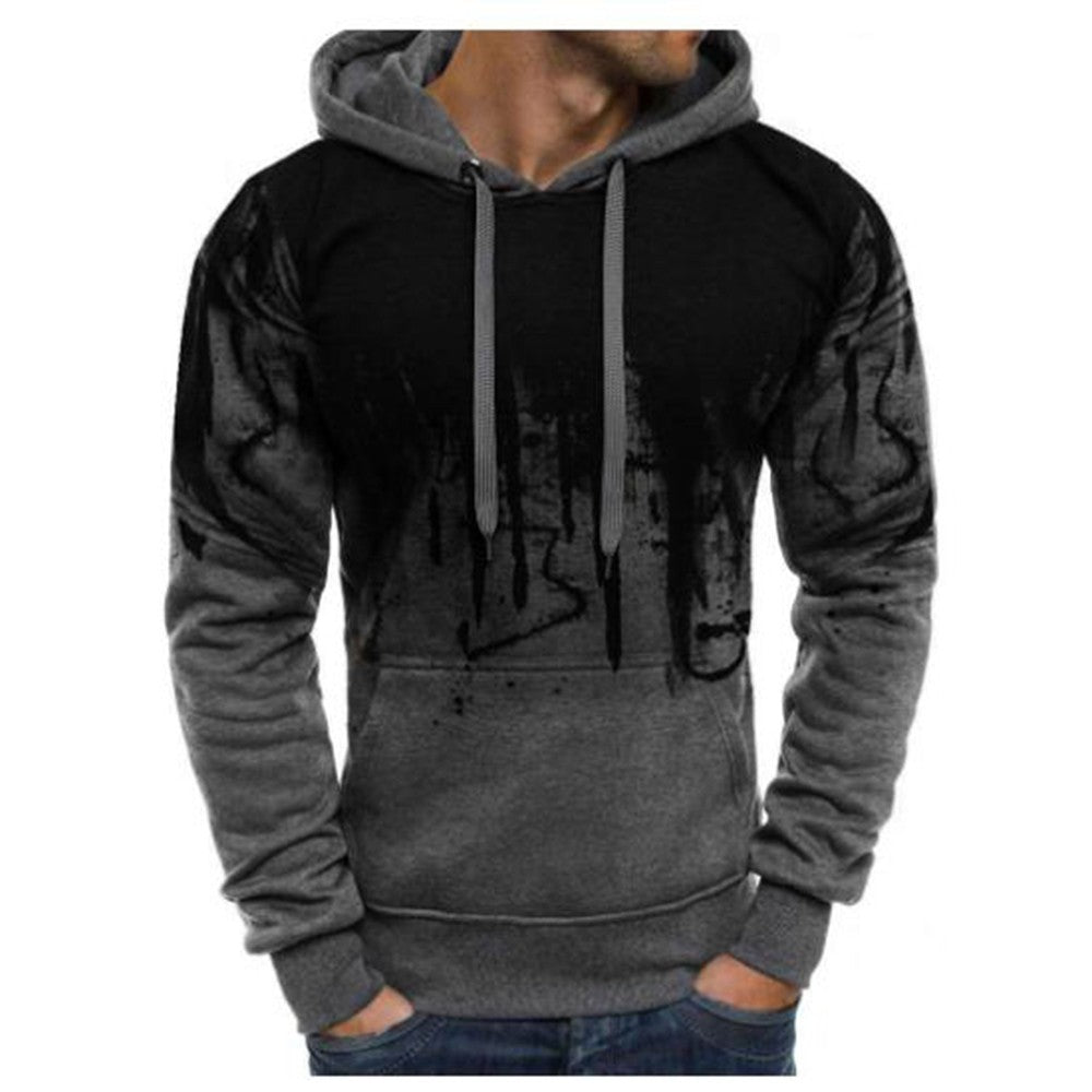 2 Pieces Sets Printed Tracksuit Men Hooded Sweatshirt+Joggers Pants Pullover Hoodie Sportwear Suit Casual Men Clothes Streetwear