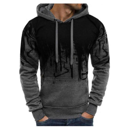 2 Pieces Sets Printed Tracksuit Men Hooded Sweatshirt+Joggers Pants Pullover Hoodie Sportwear Suit Casual Men Clothes Streetwear