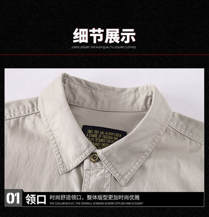 Green Black Cargo Long Sleeves Shirts For Men's 2024 Spring Autumn Design Brand Oversize 4XL 5XL Military Clothes Casual Blouse