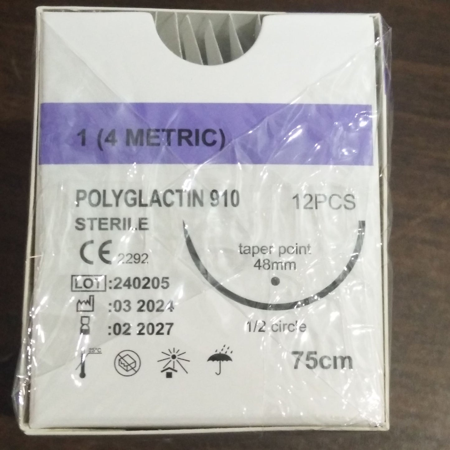 Fio de sutura absorvível para animais de estimação, fio de sutura cirúrgica com agulha, fio de sutura veterinário específico 2-0, fio de sutura PGA 910 para cães e gatos