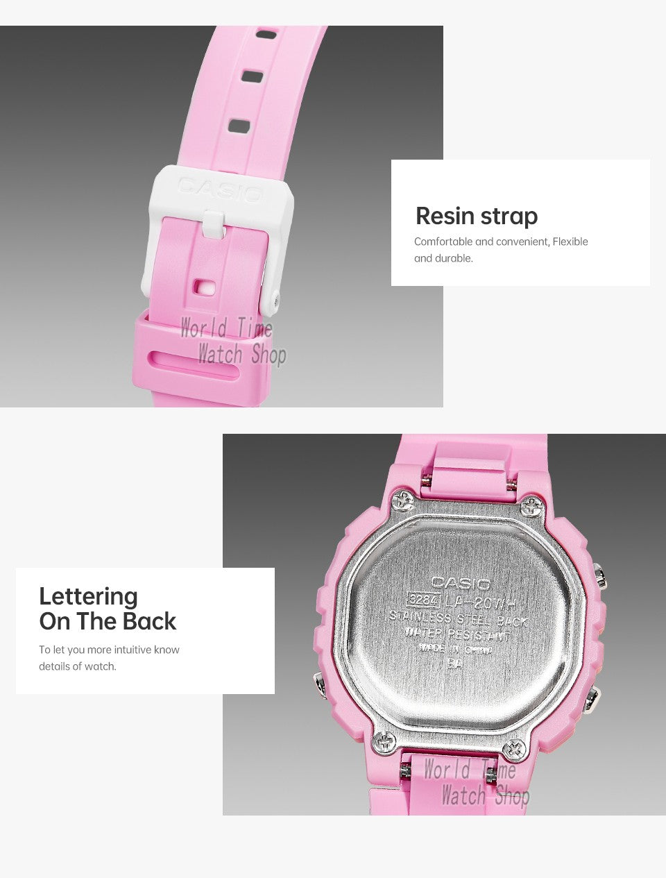 Casio Women's Watch Bright Colors Fashionable Simple Design LA-20WH Series