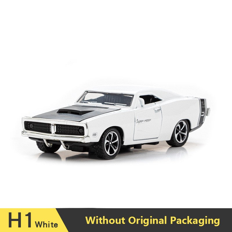1:32 Alloy Diecast Mustang GT Classic Vintage Car Model Pull Back Car Miniature Vehicle Replica For Collection Gift for Kid