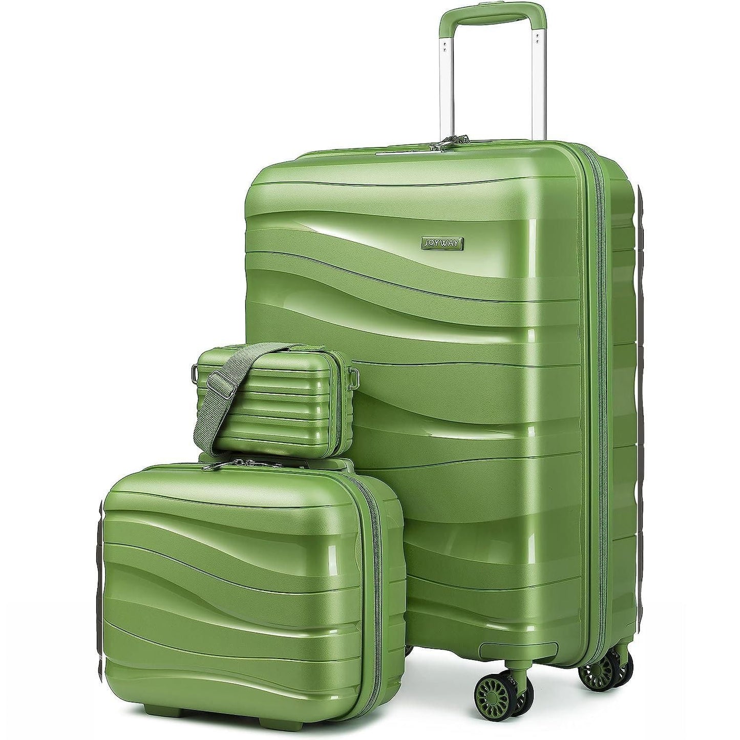 Melalenia 3-Piece 20 inch Carry-on Luggage Set, Expandable Lightweight Durable Travel Suitcase with TSA Lock, Spinner Wheels