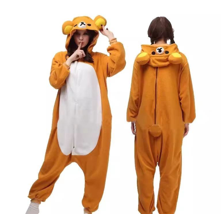 Japanese Cute Cartoon Characters Relaxed Bear Pajamas Bear Sister Adult Anime Jumpsuit Pajamas Kawaii Anime Peripheral Pajamas