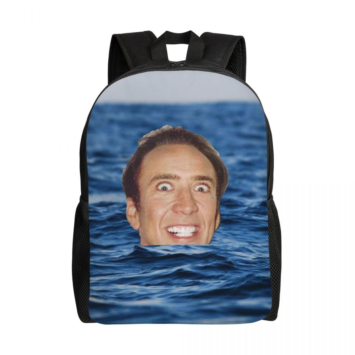 Custom Nicolas Cage Meme Laptop Backpack Women Men Basic Bookbag for College School Student Funny Bags