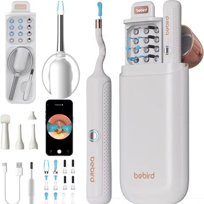 Novo Removedor de Cera de Ouvido Visual Bebird EarSight Plus I35R Original com Câmera, Pinça Dobrável HD com Clipe, Tudo em 1