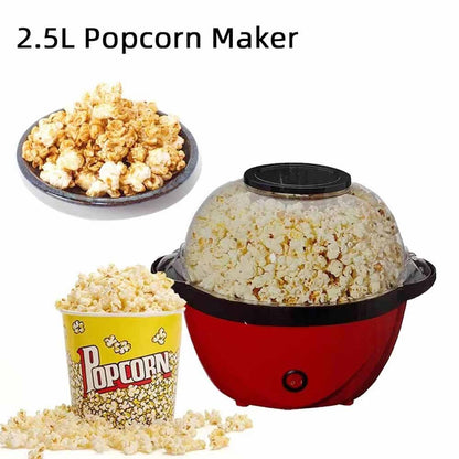 Máquina de pipoca elétrica doméstica 850W máquina de pipoca quente automática pipoqueira caseira DIY Popcorn Movie Snack Sonifer Popper