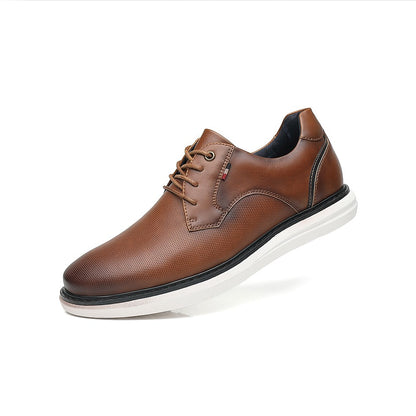 2025 Spring/Summer New Men Shoes Comfy Luxury Brand Men Casual Shoes Lace Up Business Style Dress Shoes BHKH Men Shoes