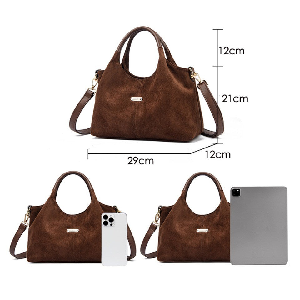 Genuine Brand Suede Handbags Soft Leather High Quality Women Bag Small Casual Female Messenger Shoulder Bag Ladies Crossbody Bag