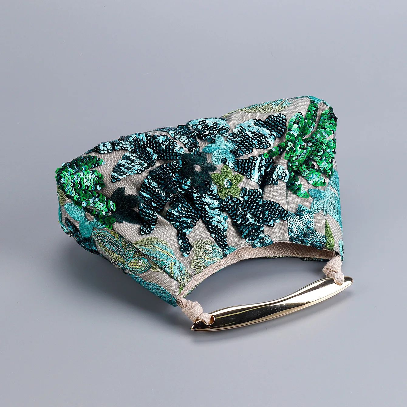 Delicated Sequins Luxury Evening Bag Pleated Handbag Elegant Embroidered Evening Bag for Women Wedding Banquet Cheongsam Handbag