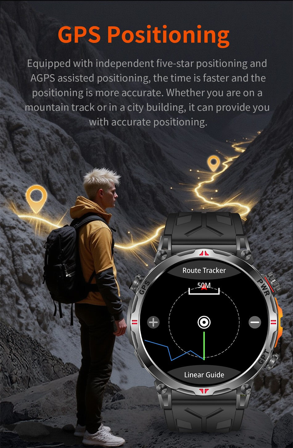 New T-Rex 3 Smart Watch Men GPS Positioning Military 5ATM Waterproof Watch 650mAh Battery Compass Altimeter GPT Assistant Watch