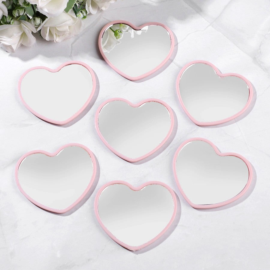 10Pcs Heart Shaped Mini Mirrors Suitable for Wedding Birthday Party Holiday Gifts for guest Christmas Home Decoration Supplies