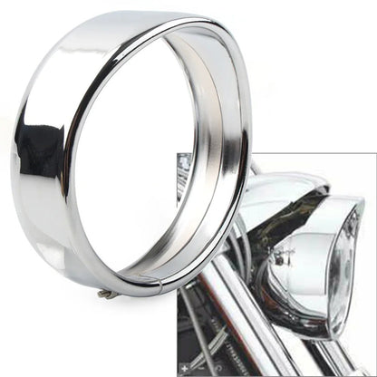 Anel de Acabamento do Farol de Viseira de 5,75 Polegadas Anel Decorativo de Borda do Farol de Motocicleta de 5 3/4" Para Harley Sportster 883 1200 Dyna Softail