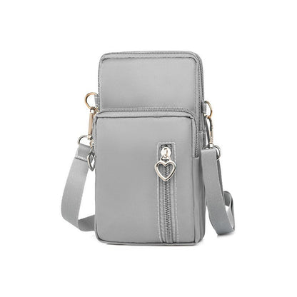 Men's multi-functional and women's simple mobile phone small bag, a niche crossbody bag for daily commuting