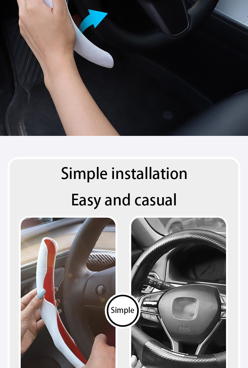 For Tesla Model Y Juniper 2025+ Steering Wheel Cover All Season Universal Deer Suede Sports Steering Wheel Cover