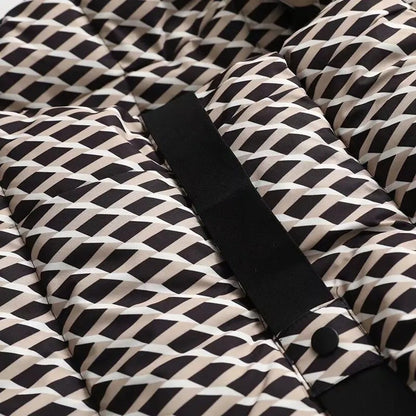 Women's Winter Hooded High Waist Padded Sport Parkas Coats with Belt Female Elegant Thick Warm Pockets Windproof Skiing Jackets