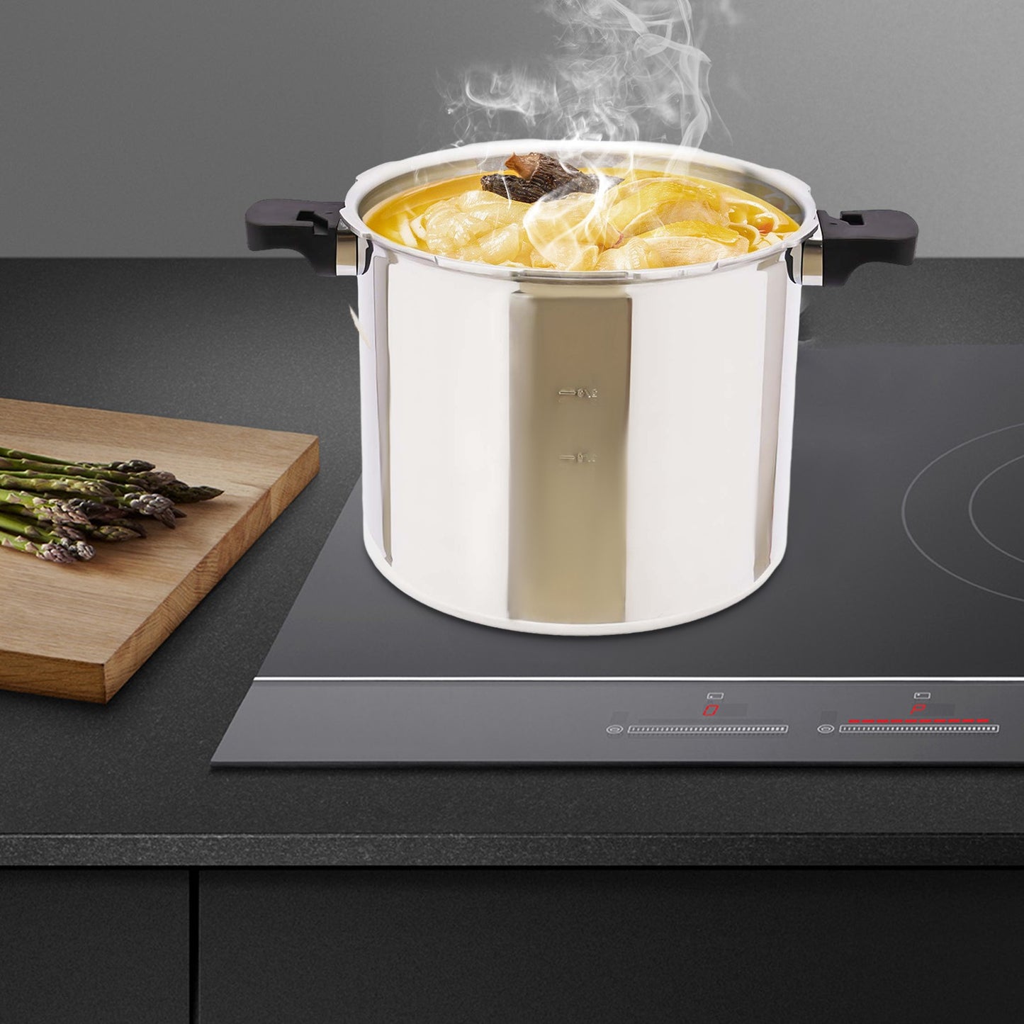 23 Quart 22L 90kpa Pressure Canner and Cooker with Pressure Gauge 10PSI Explosion Proof Safety Valve Extra-Large Size