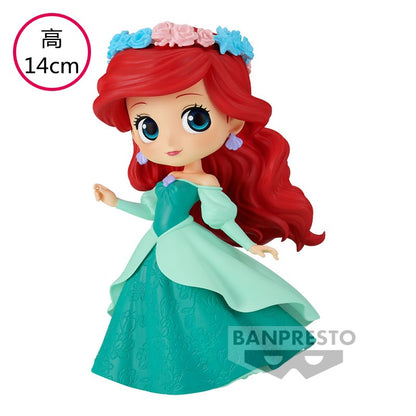 Bandai Disney A Pequena Sereia Anime Qposket Personagens Ariel Linha Glitter Boneco de Ação Modelo Colecionável Brinquedos Presente de Aniversário