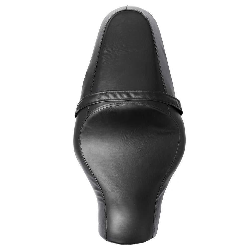Assento Duplo de Couro PU Preto para Piloto e Passageiro Traseiro de Motocicleta para Harley Sportster XL 883 1200 48 2010-2016