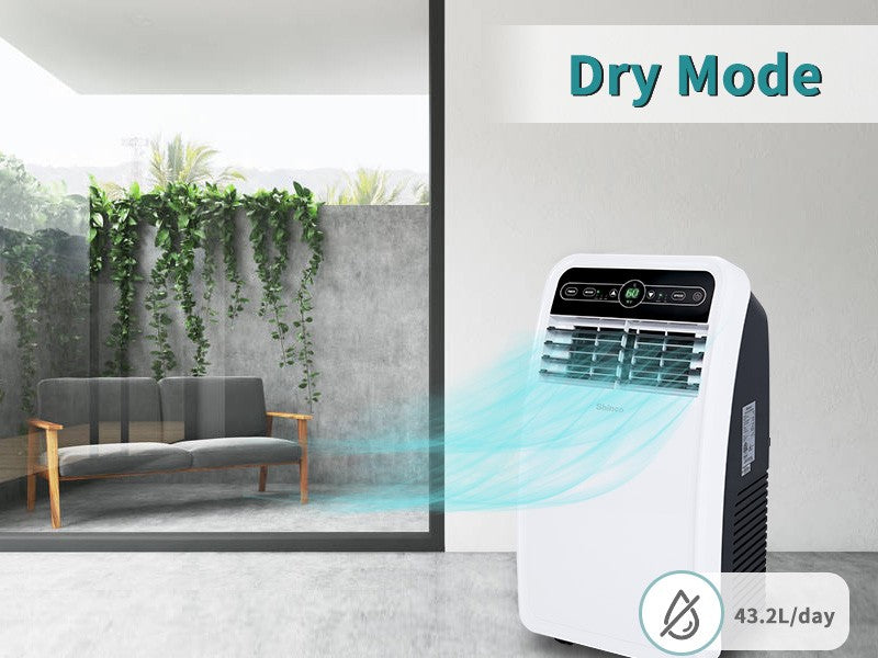 Ar-Condicionado Portátil Shinco 12.000 BTU Smart Wi-Fi, Unidade de AC Portátil com Modos Integrados de Resfriar, Desumidificar e Ventilar para Ambientes