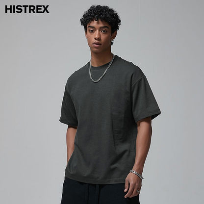 100 Heavy Weight Cotton T shirt For Men Women,Short Sleeve Plain Tops,Solid Oversized Tee Shirts,Quality Clothing 6.8oz 230gsm