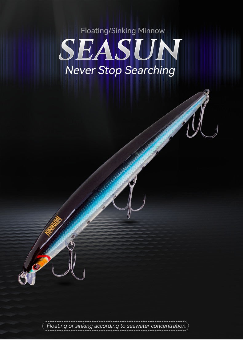 Kingdom Long Casting Fishing Lure 14.5g 19g 29g Floating Slow Sinking Minnow Wobbler Artificial Hard Bait Jerkbaits Seabass Pike
