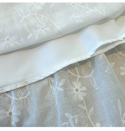 Casual sweet High Waist Chic floral lace Ruched loose Skirts Korean Fashion Office Lady Basics  Plus Size Clothing