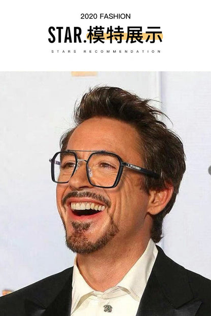 MIZHO Filtering Protect Eyesight Anti Blue Light Glasses Men Ultra light weight Blocking Glare Tony Stark Glasses Frame iron Man