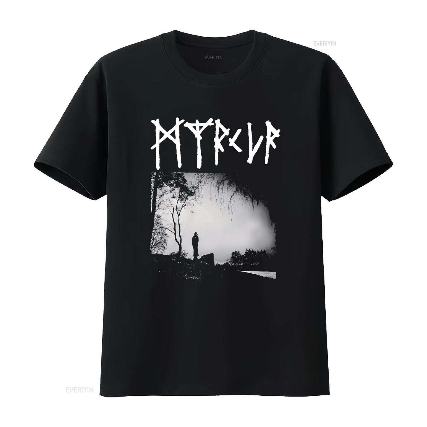 myrkur m T Shirt vintage Washed Top For Everyday Wear Soft Comfortable streetwear graphic Casual Stretched homme fashion