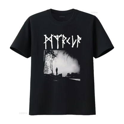 myrkur m T Shirt vintage Washed Top For Everyday Wear Soft Comfortable streetwear graphic Casual Stretched homme fashion