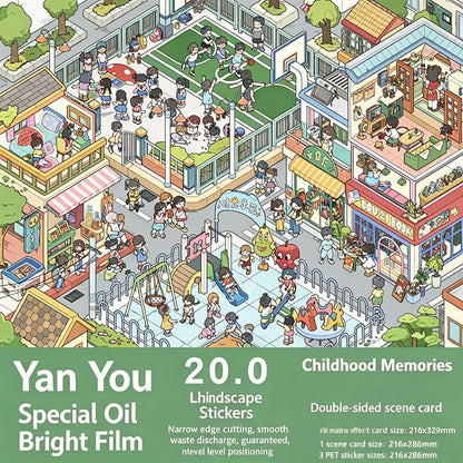 Kawaii Large Edition Series 3D Landscape Stickers DIY Pocket House Scene Stickers Handmade Account Stickers Party Festival Gifts