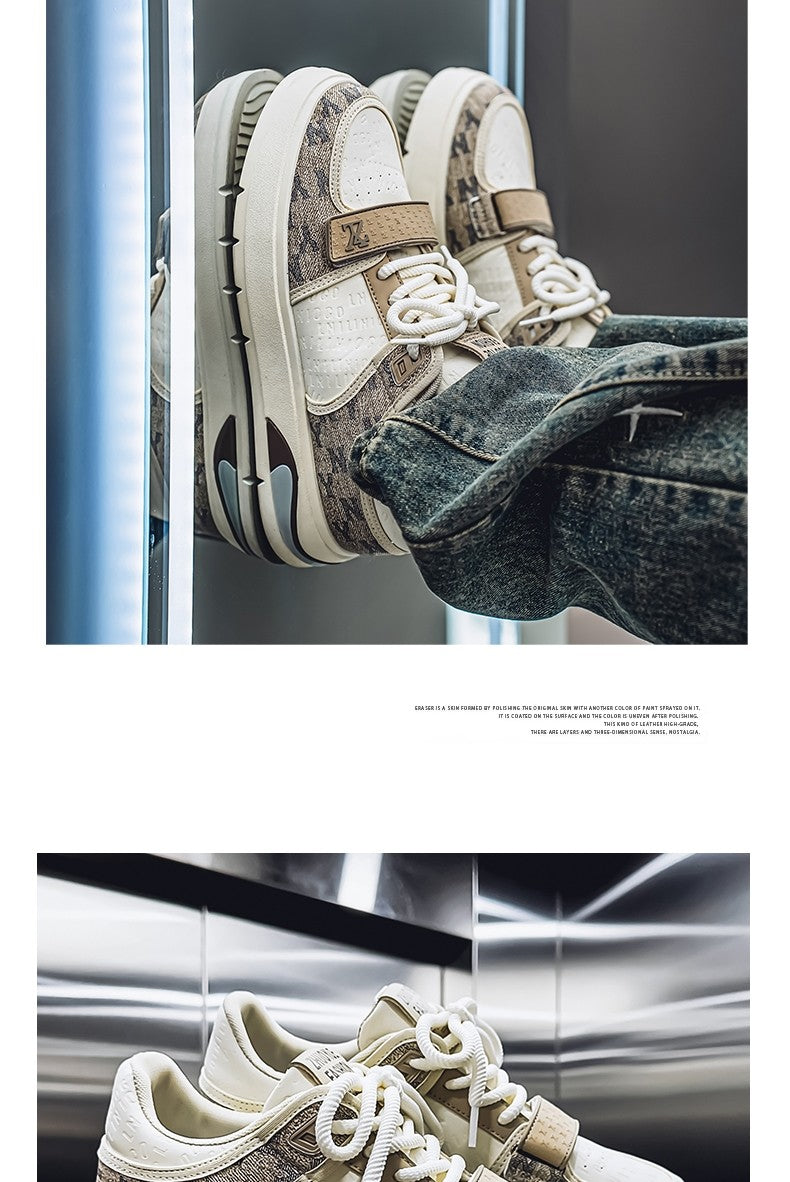 Tênis Masculino Azul da Moda 2025 Calçados Streetwear Hip Hop Tênis Casual Primavera Skate Tênis de Grife de Luxo Masculino