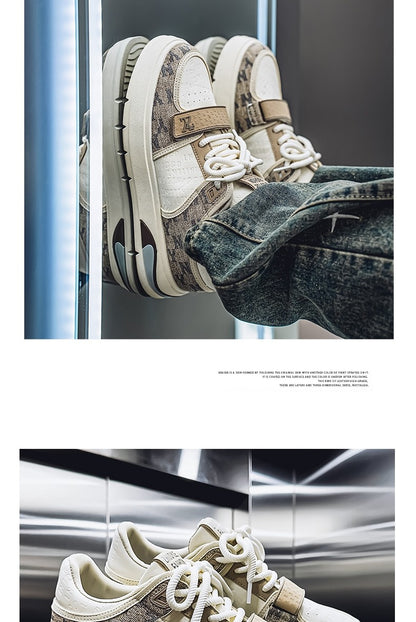 Tênis Masculino Azul da Moda 2025 Calçados Streetwear Hip Hop Tênis Casual Primavera Skate Tênis de Grife de Luxo Masculino