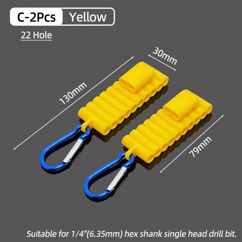 Suporte de Bits de Chave de Fenda Hexagonal de 1/4" Portátil Estojo Organizador com 10/22 Furos para Armazenamento de Bits de Broca para Cabeças de Chave de Fenda Ferramentas de Estojo