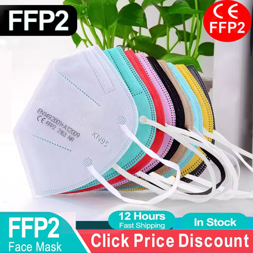 FFP2 Face Masks Masques CE KN95 Face Mask Filter 5Layers Adult KN95 Mascarillas Quirurgicas Homologadas Reusable FFP2 Face Mask