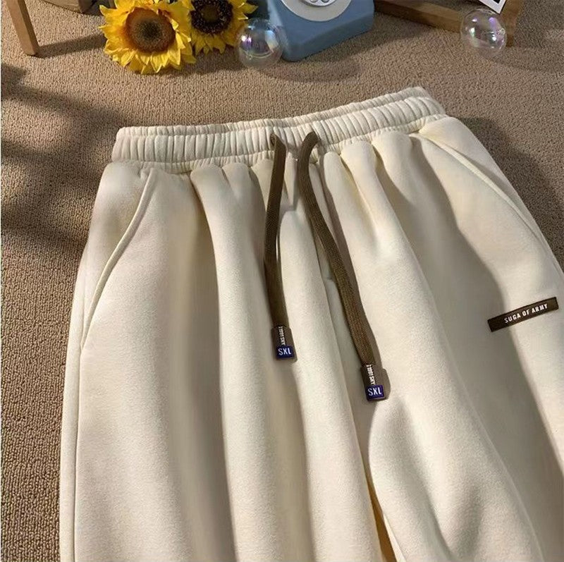 Fleece Sweatpants Women Winter Warm Casual Harem Pants Korean Fashion All Match Loose Thick Warm Trousers Female Autumn New