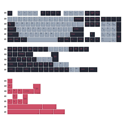 KBDiy GMK Jamon Keycap Red Retro PBT ISO Double Shot Cherry Profile Keycaps For MX Switches 60 Mechanical Keyboard Gamer Key Cap