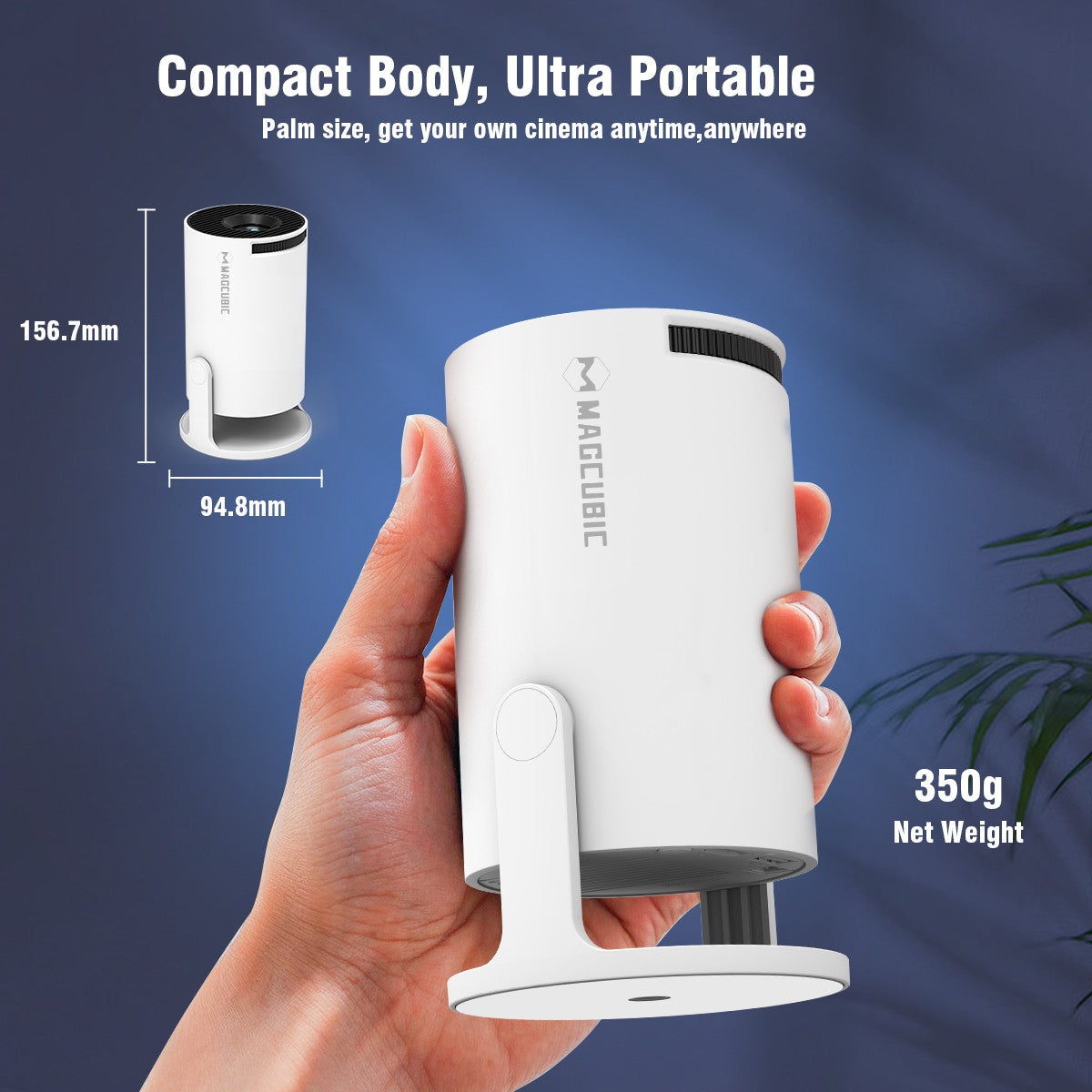 Projetor Magcubic 8K Android 14 HY300 Pro Dual Wifi6 290 ANSI Allwinner H726 BT5.4 1280*720P Cinema Externo Portátil