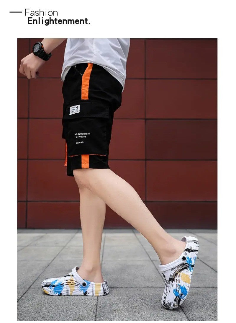 Men's Summer Camouflage Graffiti Sandals Garden Clogs Shoes Men Outdoor Beach Anti-skid Slippers Indoor Home Shoe big size 45-49