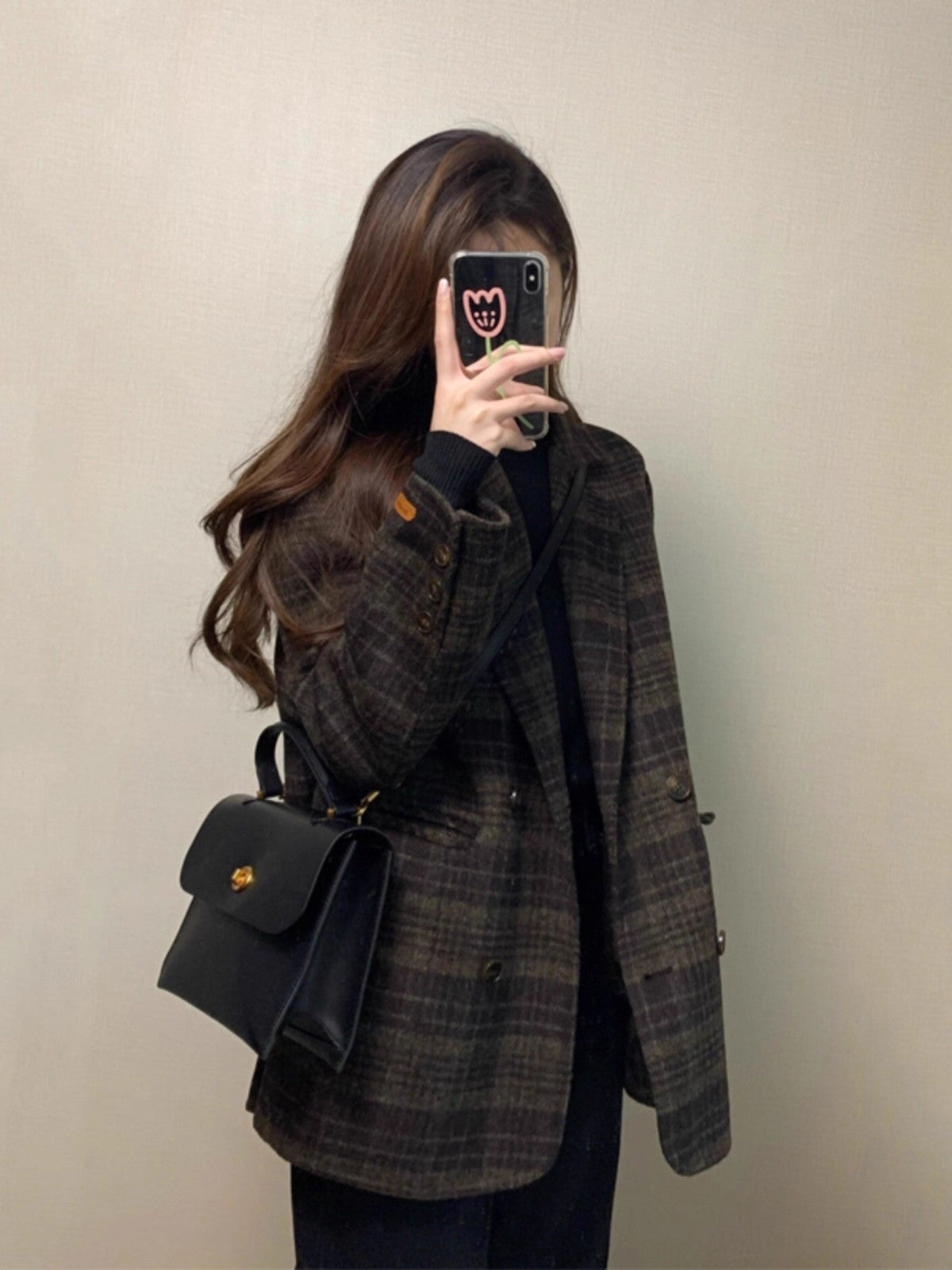 Temperament 2025 New Autumn Winter Women Woolen Suit Thick Coat Korean Style Wool Overcoat Female Office Lady Tops Female Jacket