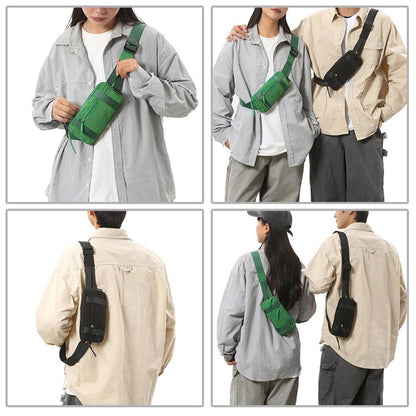 Chest Bag Pure Color Nylon Lightweight Sports Crossbody Bag Outdoor Fitness Running Waist Bag Cycling Fitn Phone Bag