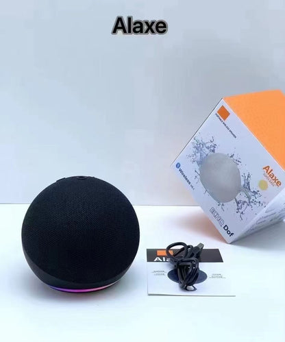 Alaxe Mini Alto-falante Bluetooth Echo Dot 5ª Geração Exterior Sem Fio Bluetooth Mini Alto-falante RGB Subwoofer Esférico para Casa