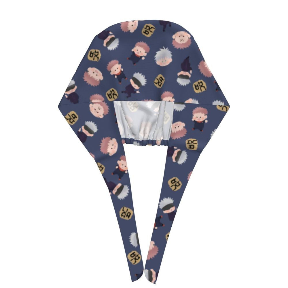 Custom S-Satorues G-Gojoes Cartoon Scrubs Cap Surgical Hats Women Men Skilled Operating Room Cap Operator Hats Lab Works Hat