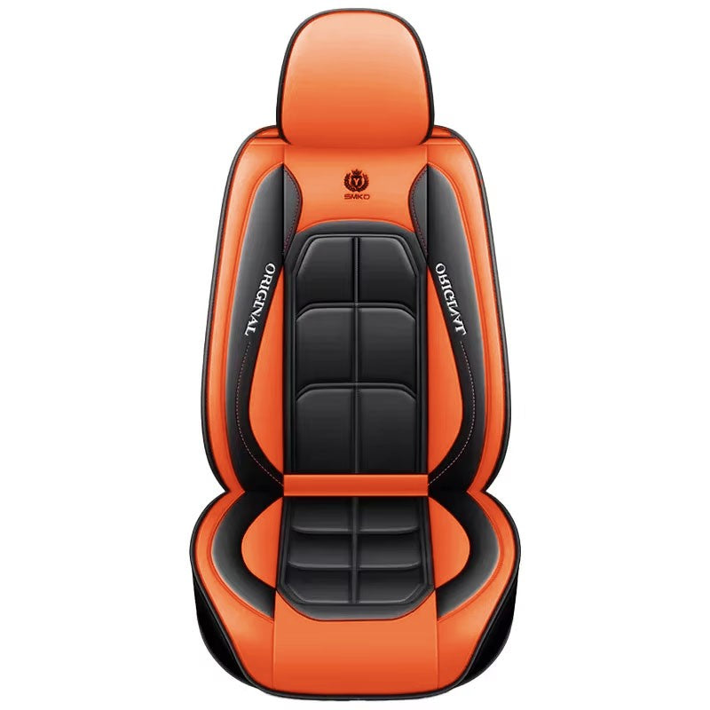 All inclusive seat cover, full leather car seat cushion, single seat driver and passenger seat cover, all season universal pad
