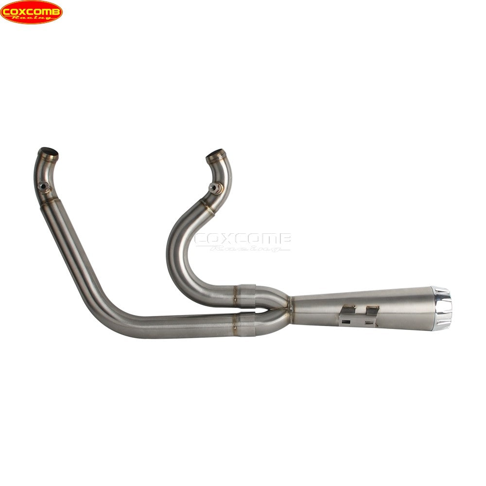 Slip On Exhaust Muffler System Motorcycle Complete Exhaust Pipe For Harley Dyna Street Bob FXDB FXDBB FXDBP FXDBI Limited FXDBC