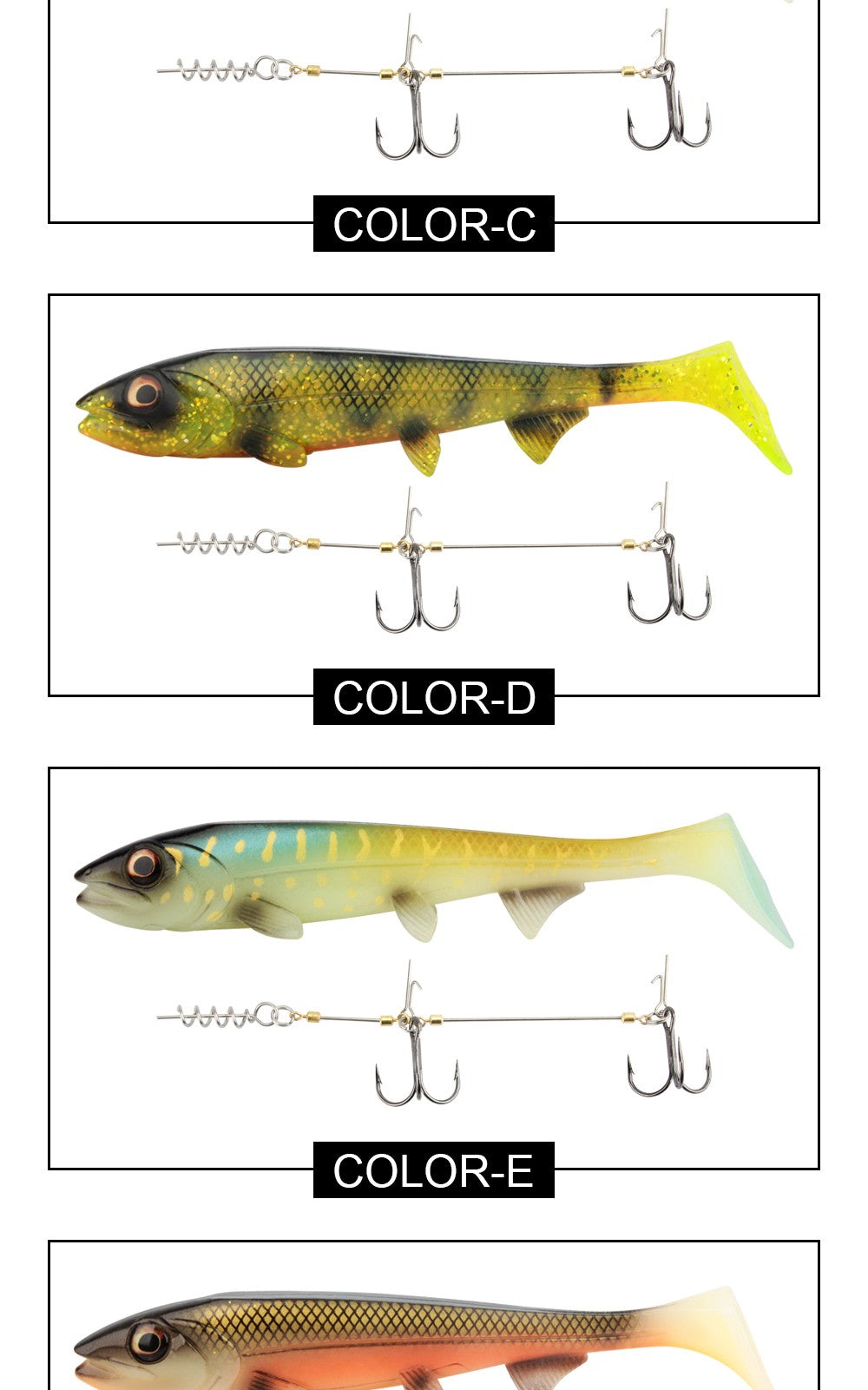 Spinpoler Big Fish Soft Fishing Lure With Stinger Rig Hook Set 14cm/18cm Jigging Trolling For Saltwater Sea Fishing Tackle Pesca